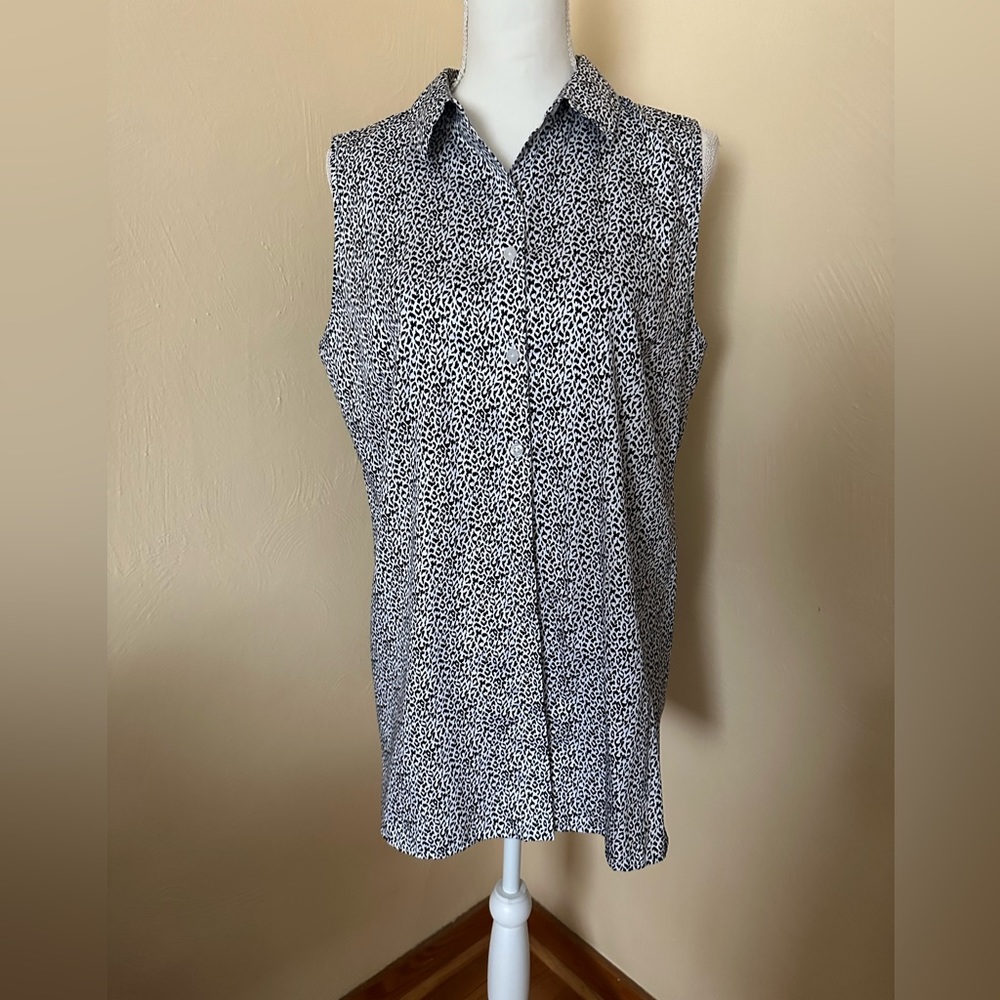 Chicos Women - Sleeveless Button Tunic Top Cotton - No Iron